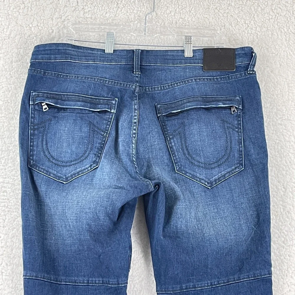 True Religion‎ Mick Slouchy Skinny Jeans Mens Size 36 Blue Denim Casual Zipper